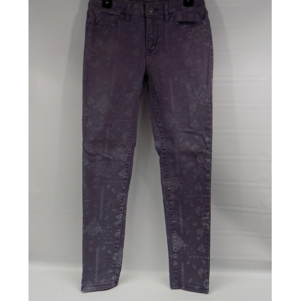 Levi's Purple Paisley Denim Jean Leggings Size 8/29